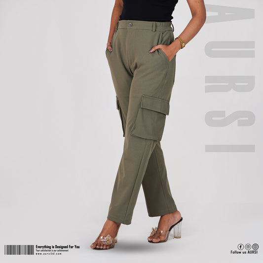 Baggy Cargo Pants - Light Olive