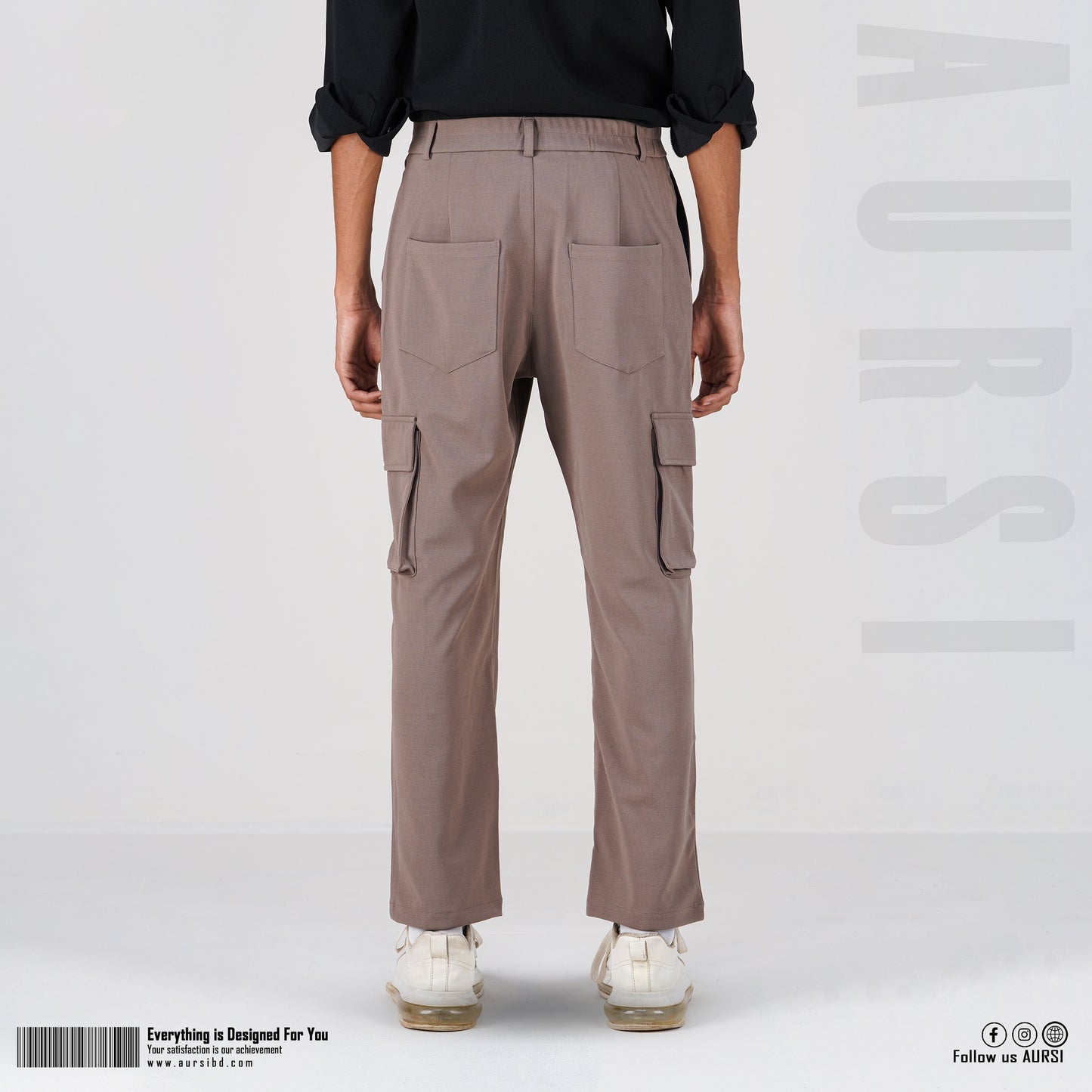 Men's Baggy Cargo Pants - Beige