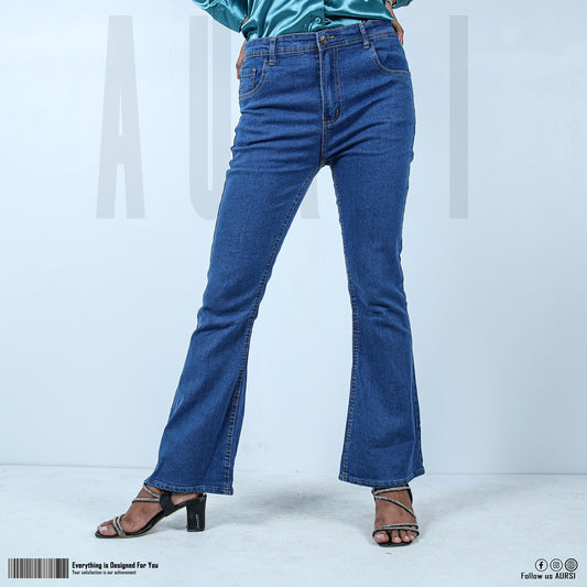 Denim Bootcut Pant - Dark Blue