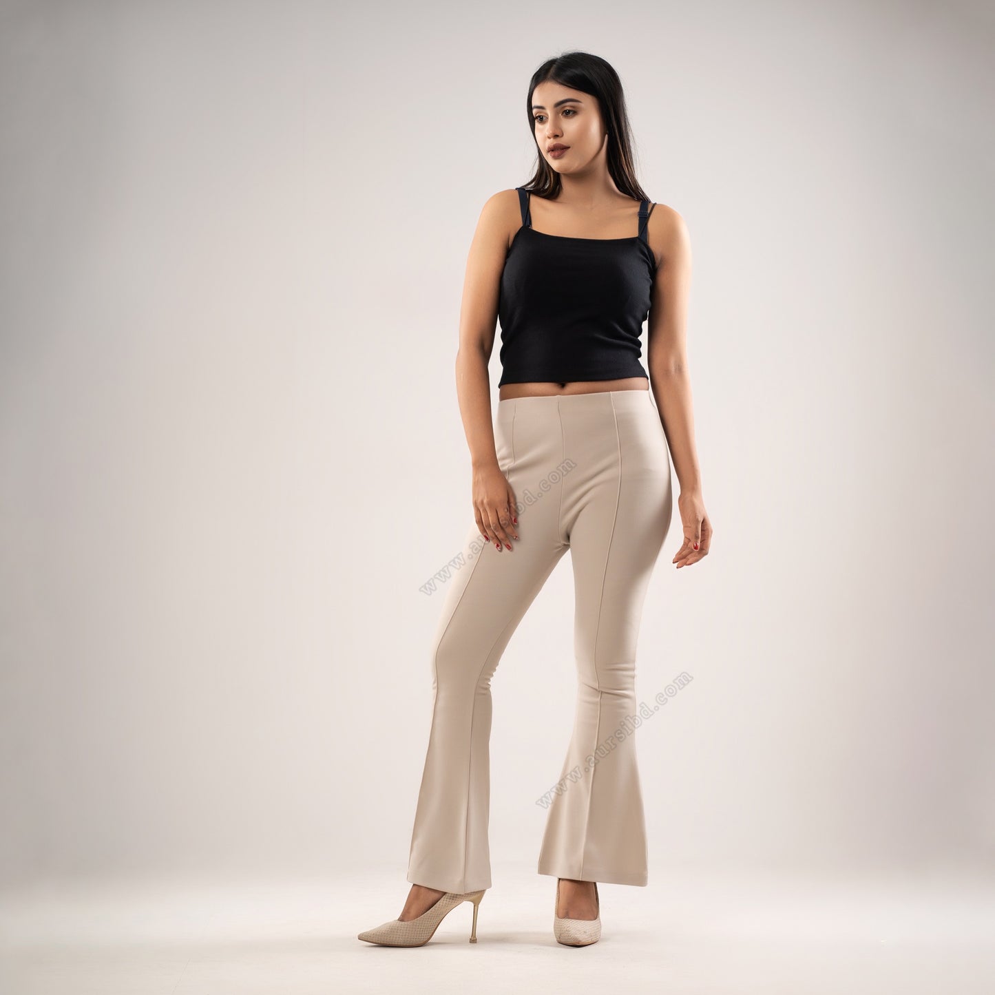 Flare Pants - Imported Spandex Fabric - Off White