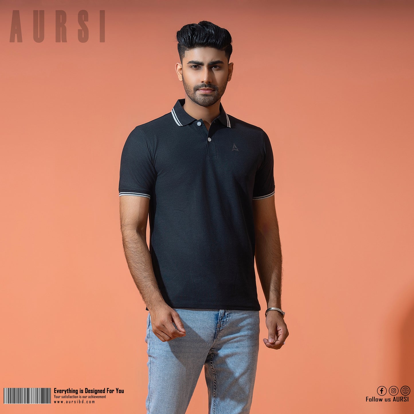 Men’s PK Cotton Polo Shirt – Black