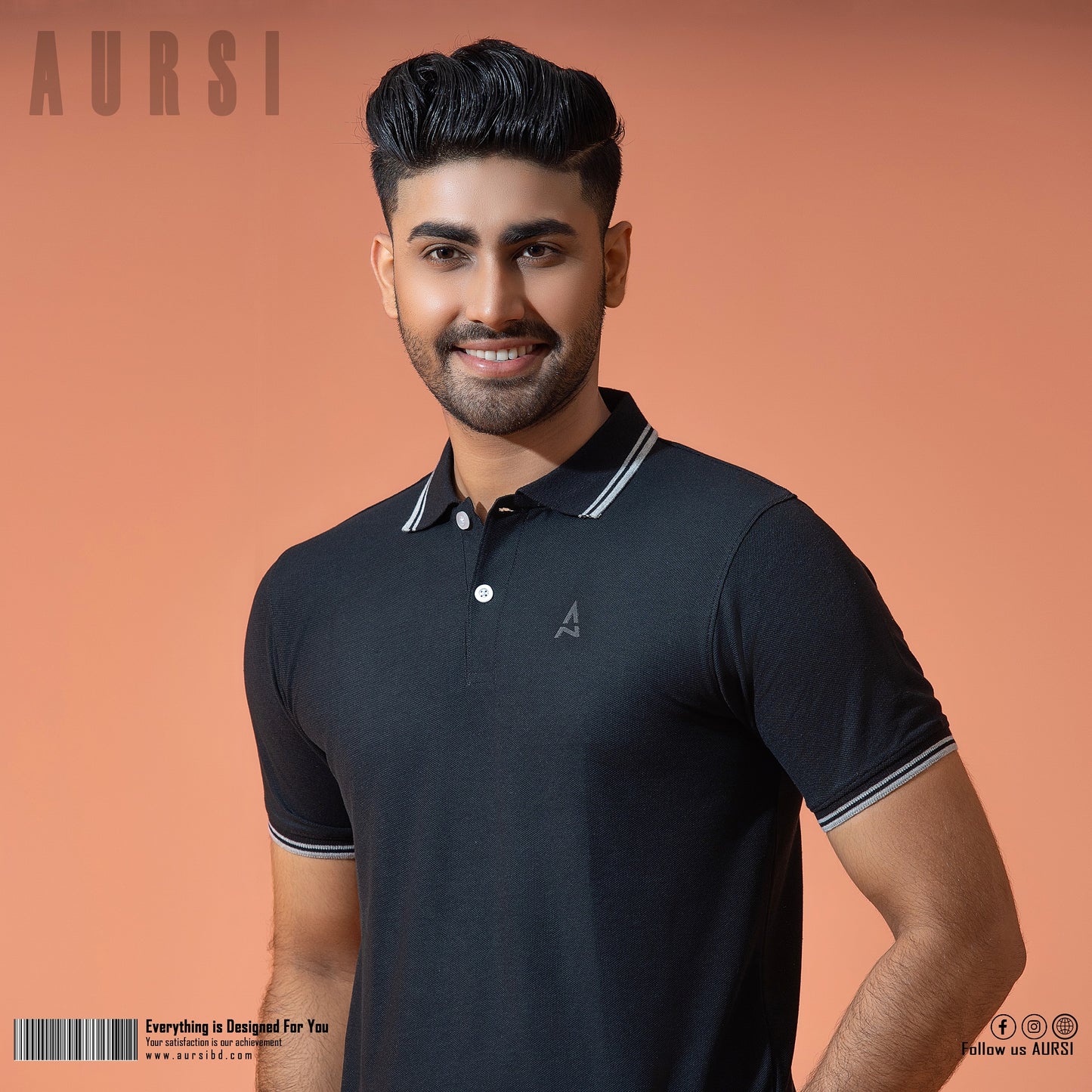 Men’s PK Cotton Polo Shirt – Black