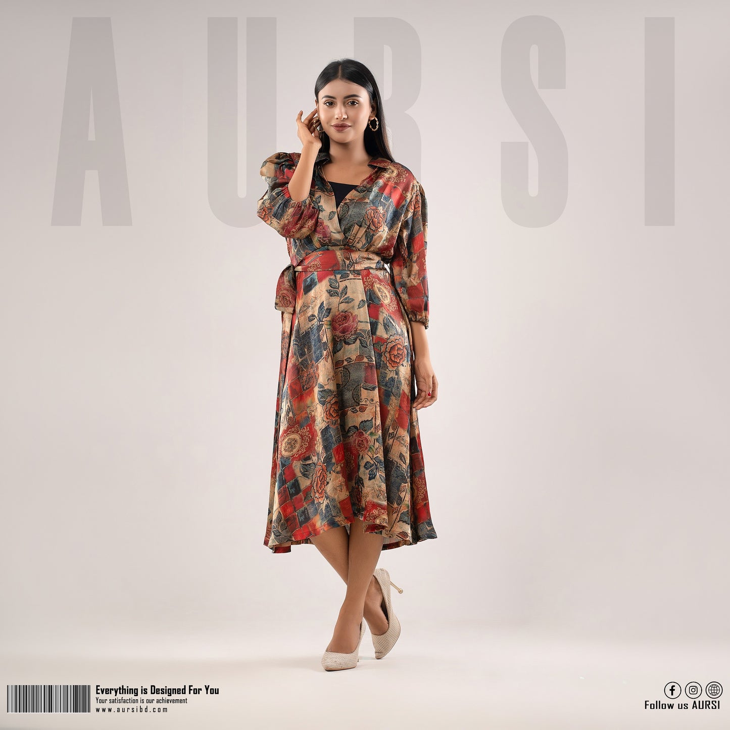 Gown - Multicolor Printed