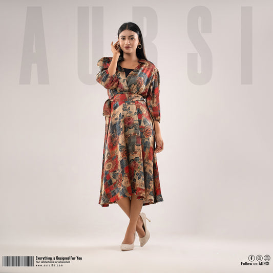 Gown - Multicolor Printed