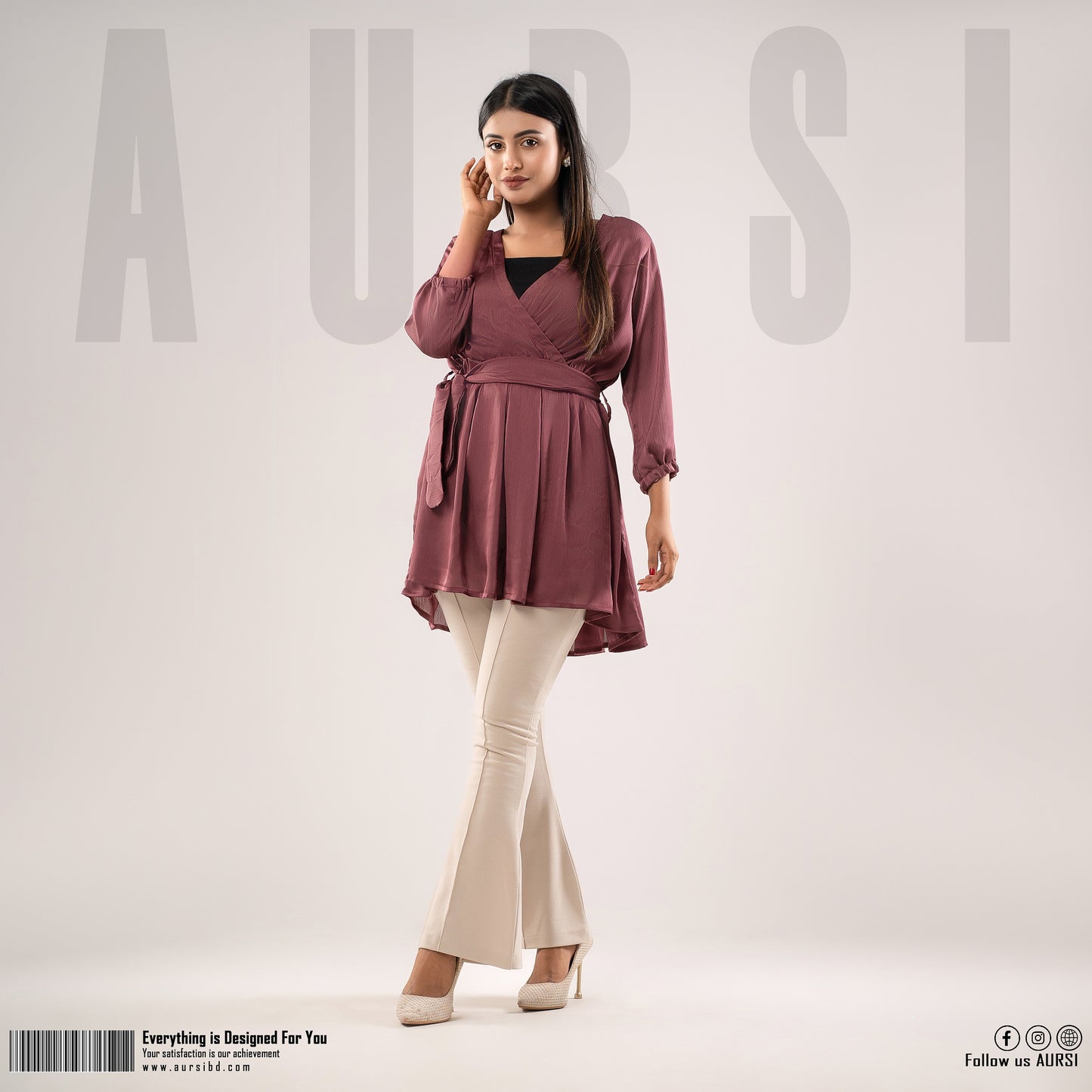 Midi Tops - Brown Color - AURSI