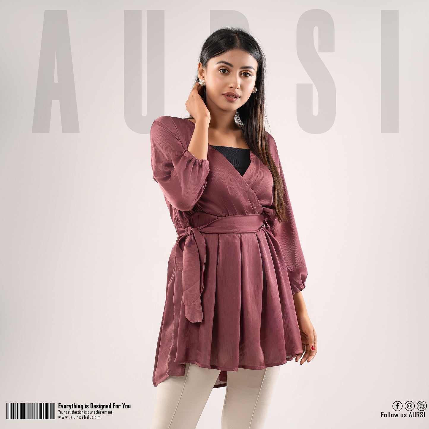 Midi Tops - Brown Color - AURSI