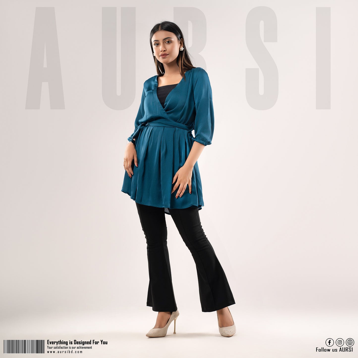 Midi Tops - Teal Color - AURSI