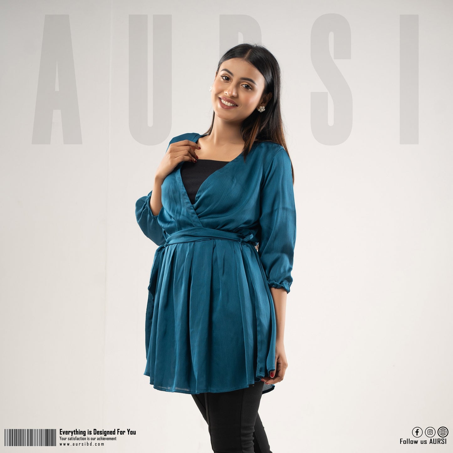 Midi Tops - Teal Color - AURSI