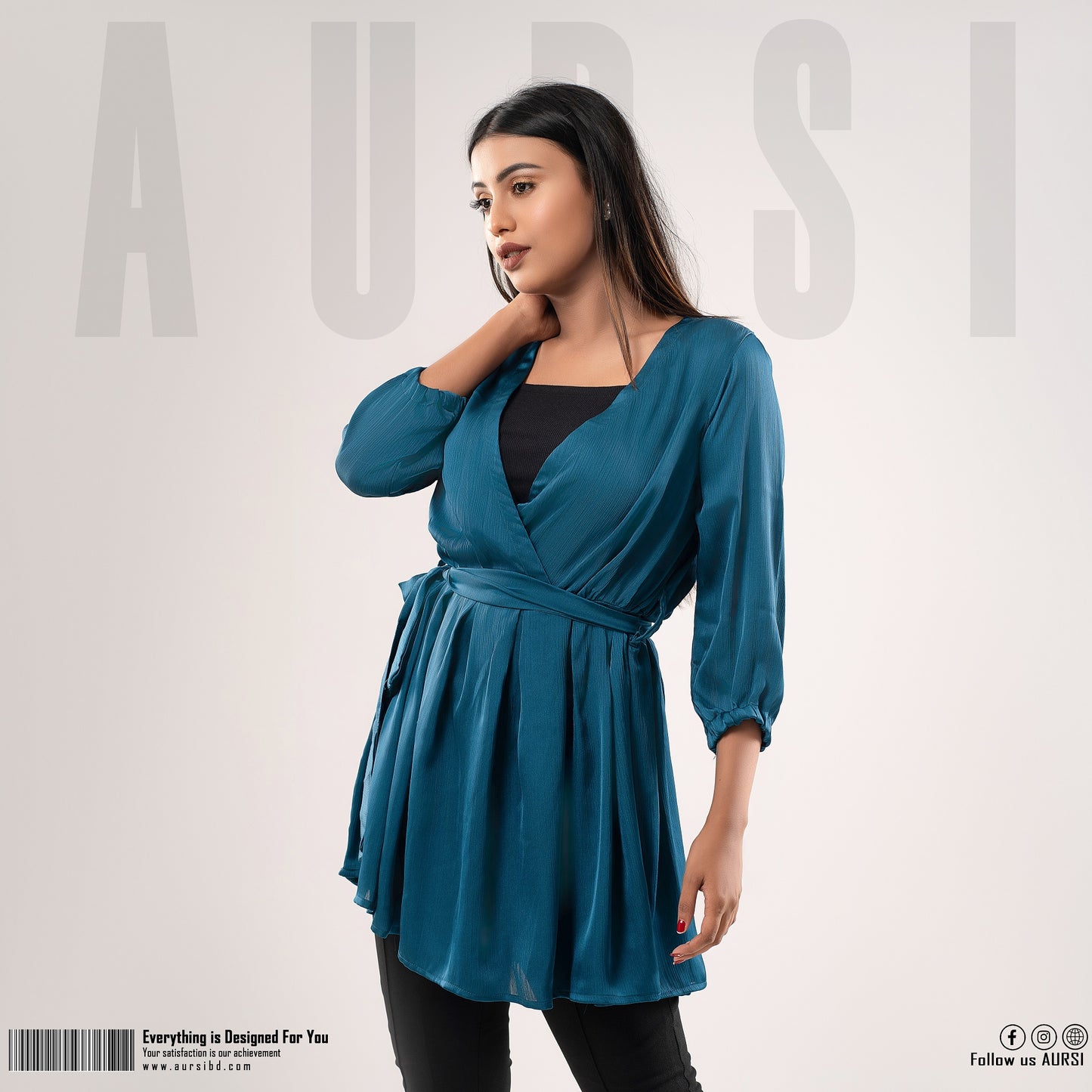 Midi Tops - Teal Color - AURSI