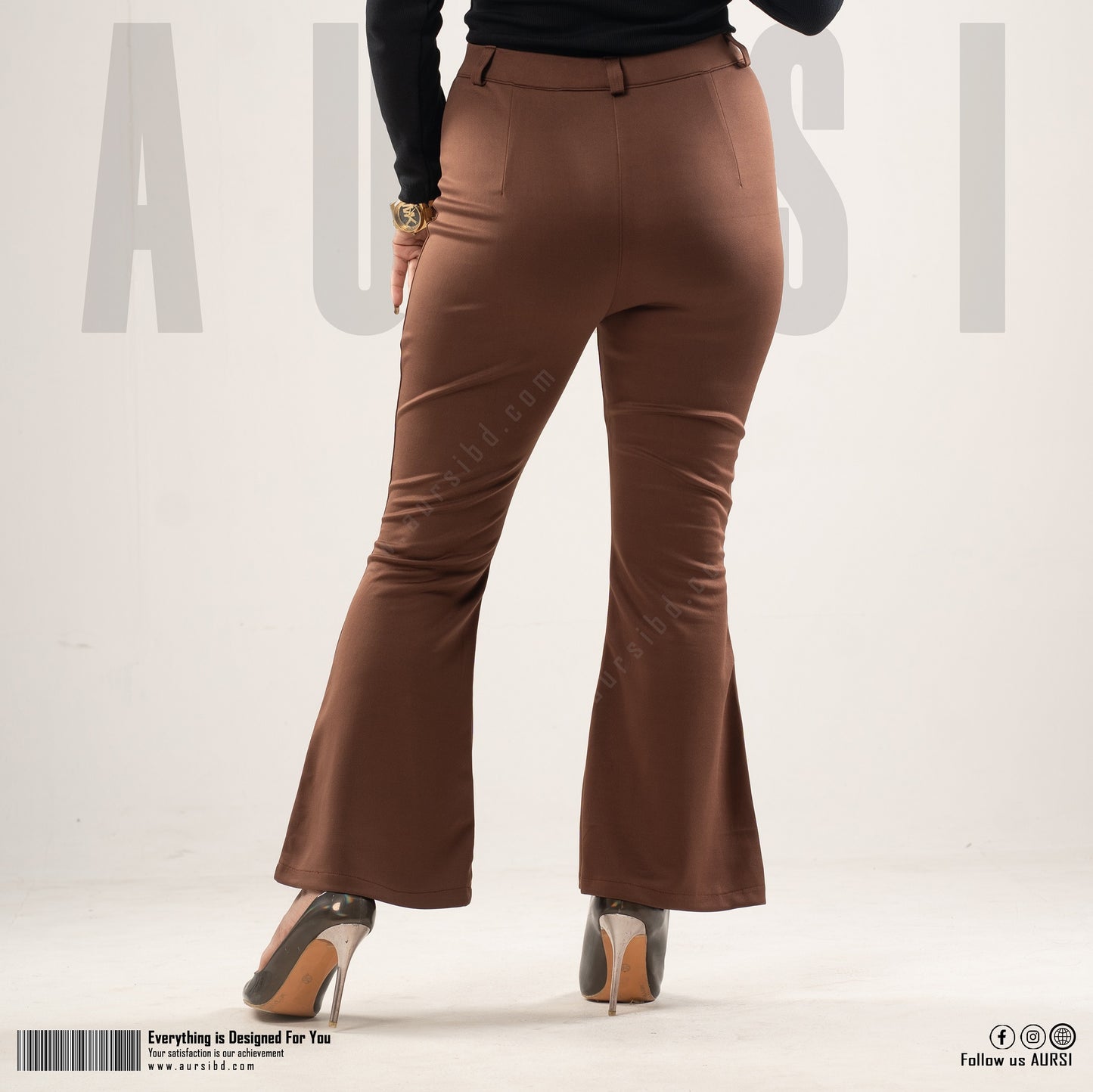 Tikin Flare Pant - Polyester Spandex - Coffee